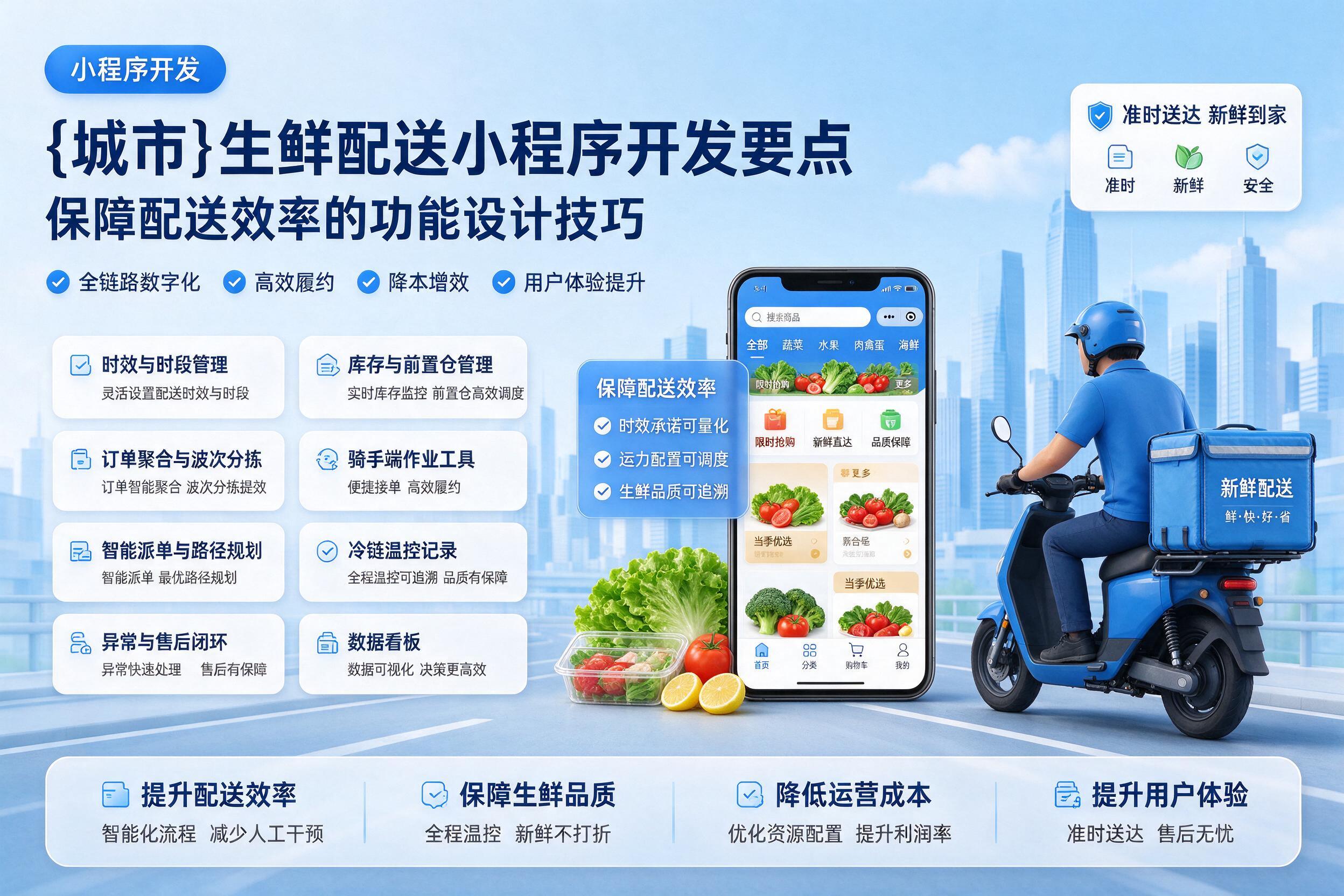 龙陵生鲜配送小程序开发要点：保障配送效率的功能设计技巧