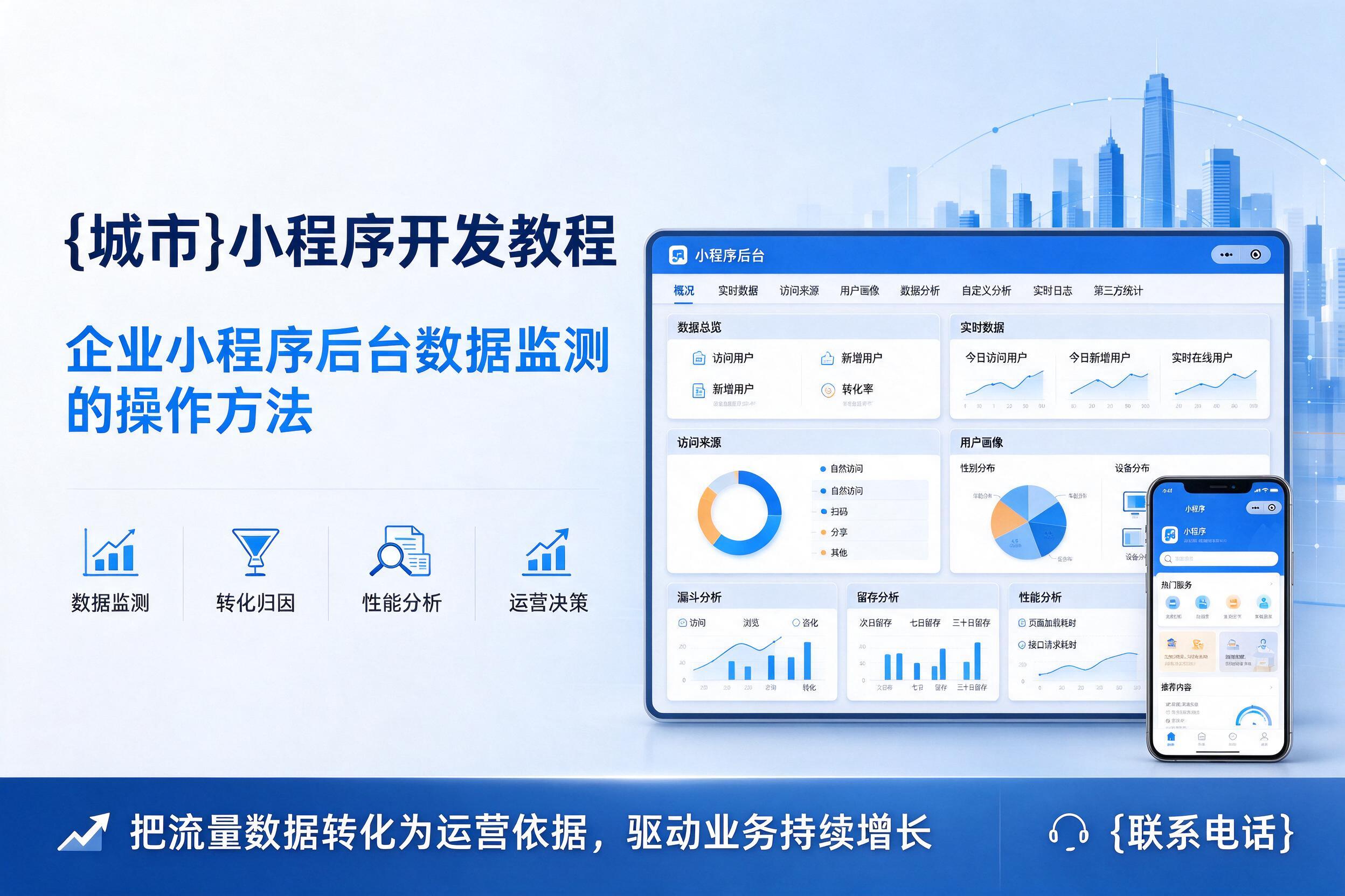 龙陵小程序开发教程：企业小程序后台数据监测的操作方法