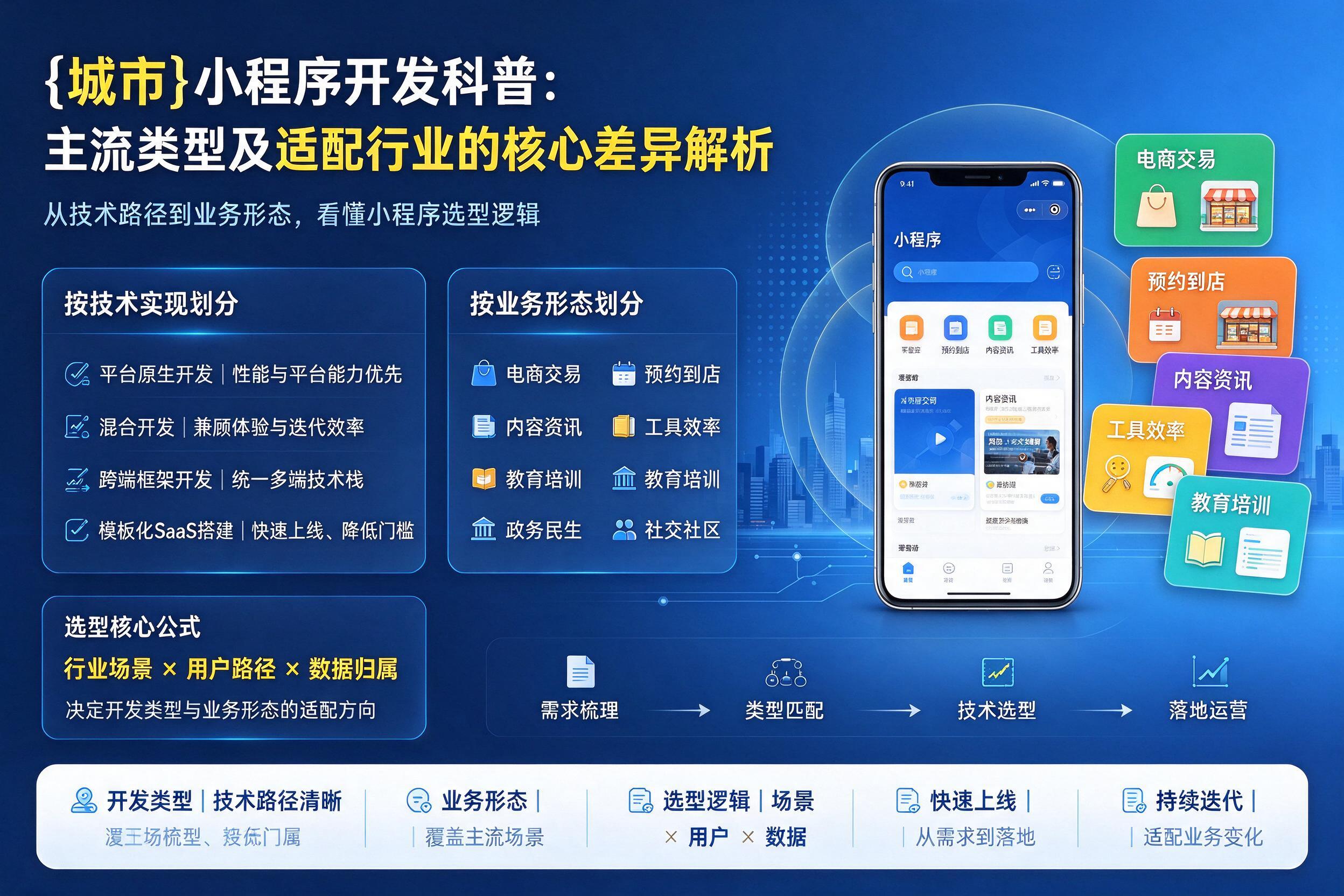 龙陵小程序开发科普：主流类型及适配行业的核心差异解析